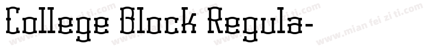 College Block Regula字体转换